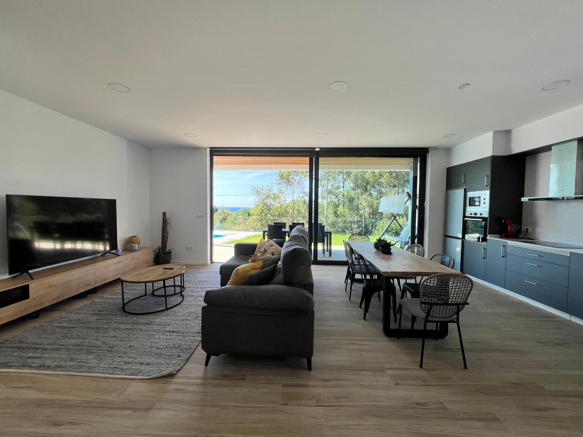 Casa Os Balcons Ria De Arousa Boiro Bagian luar foto