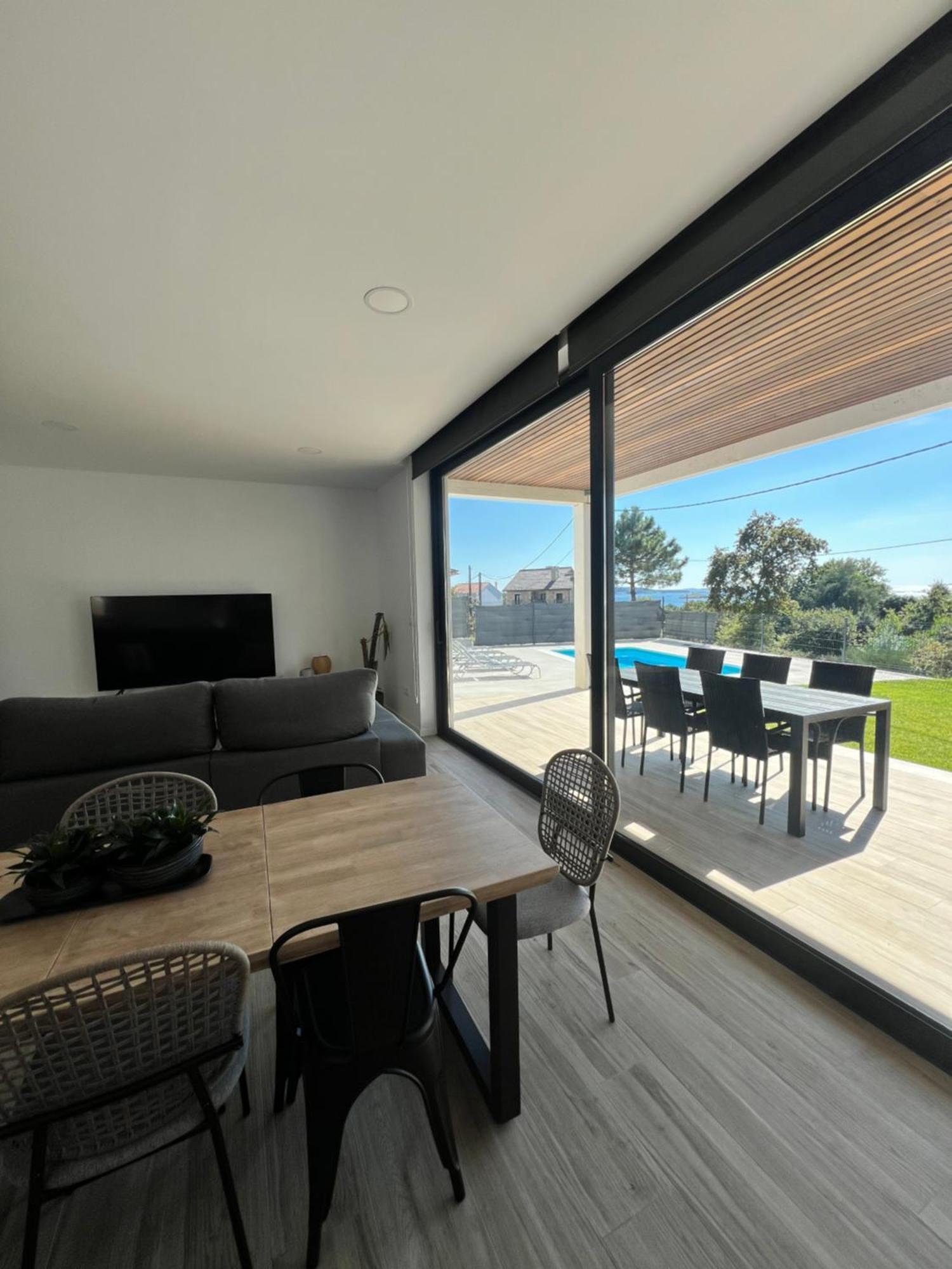 Casa Os Balcons Ria De Arousa Boiro Bagian luar foto