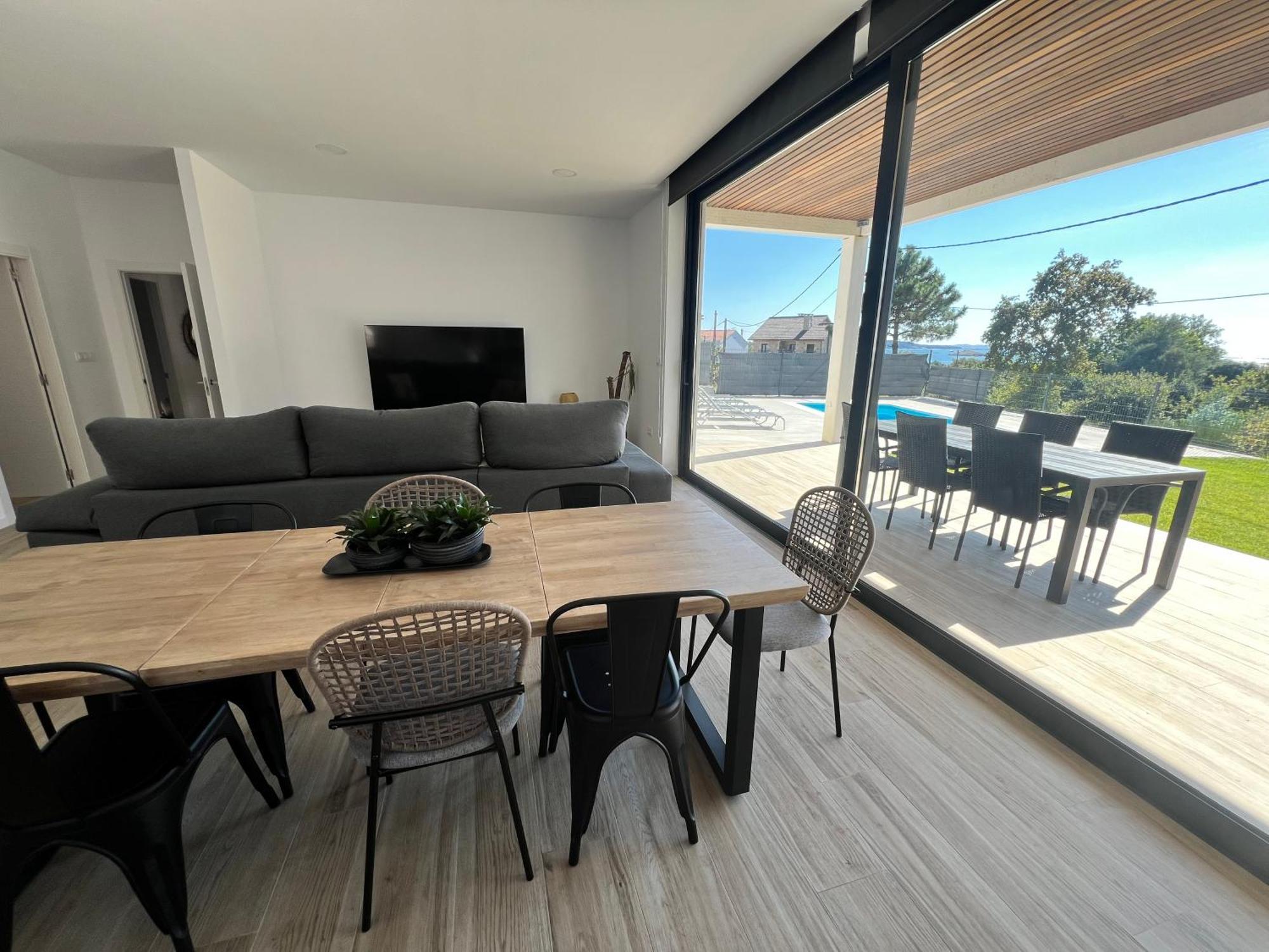 Casa Os Balcons Ria De Arousa Boiro Bagian luar foto